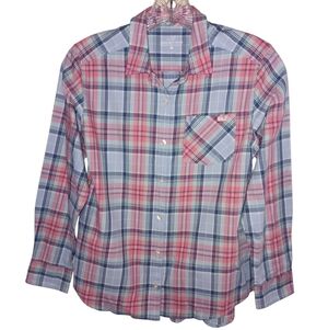 Vineyard Vines Plaid Button Down Girls Shirt Size 14